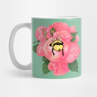 Honeybee in Rose Mug